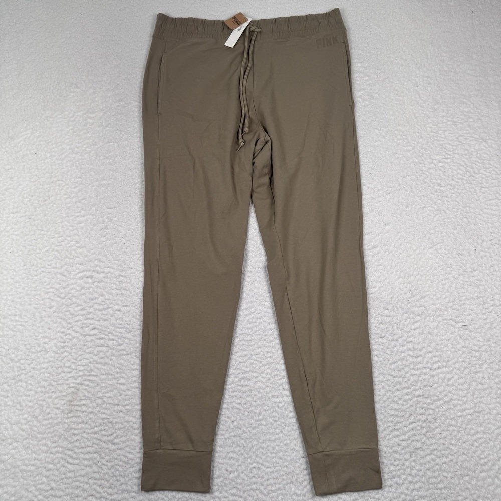 PINK Victoria's‎ Secret High Waist Full Length Campus Jogger Green Size XL NEW